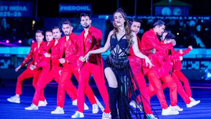 Miss World Manushi Chhillar lights up hockey opening with fiery performance